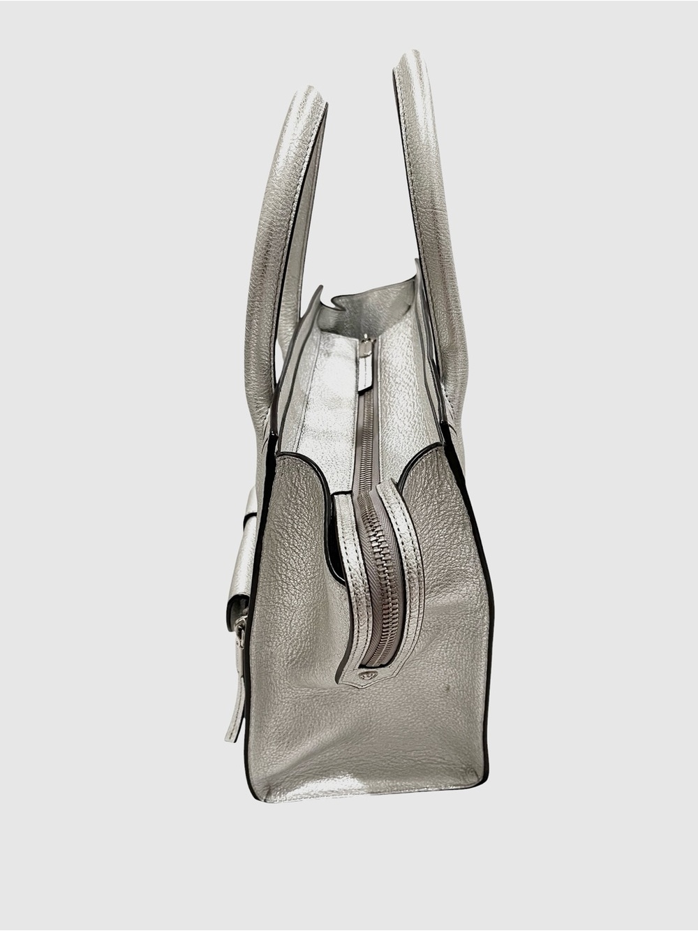 Henri Bendel Rivington 2-in-1 Leather Tote Metallic Silver NWOT - Picture 6 of 15
